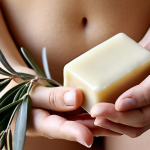 **Prompt 1: The Gentle Touch of Nature**
    A close-up, photorealistic image of a person's hand gently cradling a natural handmade soap bar, with delicate, fine lather. The skin on the hand appears healthy, soft, and moisturized, evoking a sense of "breathing skin." The background is softly blurred, featuring natural elements like olive branches, lavender sprigs, and hints of rich plant oils (e.g., shea butter, coconut). The lighting is warm and natural, emphasizing purity and comfort. The overall mood is serene and minimalist, highlighting the gentle, nourishing quality of natural ingredients.