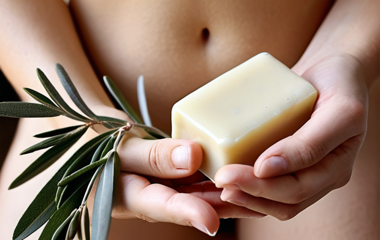 **Prompt 1: The Gentle Touch of Nature**
    A close-up, photorealistic image of a person's hand gently cradling a natural handmade soap bar, with delicate, fine lather. The skin on the hand appears healthy, soft, and moisturized, evoking a sense of "breathing skin." The background is softly blurred, featuring natural elements like olive branches, lavender sprigs, and hints of rich plant oils (e.g., shea butter, coconut). The lighting is warm and natural, emphasizing purity and comfort. The overall mood is serene and minimalist, highlighting the gentle, nourishing quality of natural ingredients.