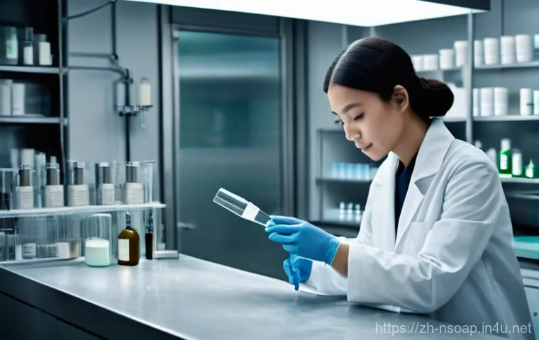 천연비누와 클렌징폼 차이점 - **Prompt:** "A beautifully composed split image contrasting the production of natural soap and a mod...