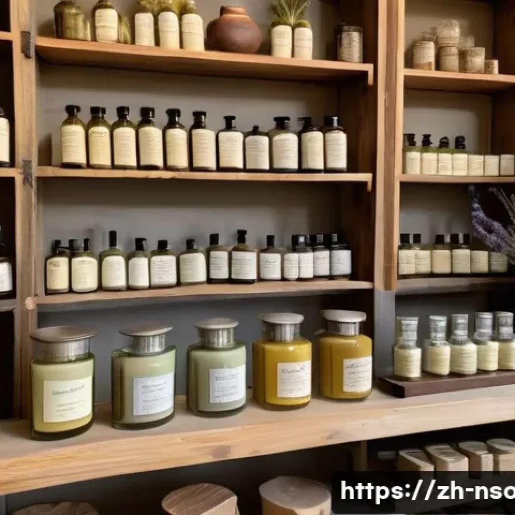 천연비누 원료 구입처 - A cozy artisan soap-making workshop scene featuring a variety of natural soap ingredients neatly dis...